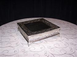 Cake Stand 18'' Square Chrome